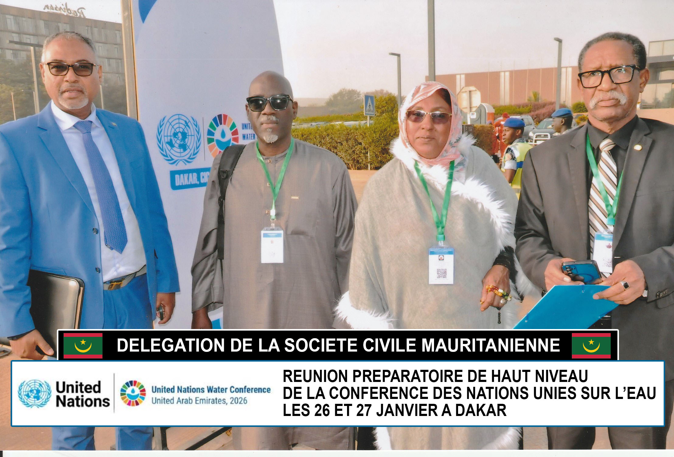 Une délégation de la société civile mauritanienne à la Conférence des Nations Unies sur l’eau - Dakar 26 et 27 janvier 2026